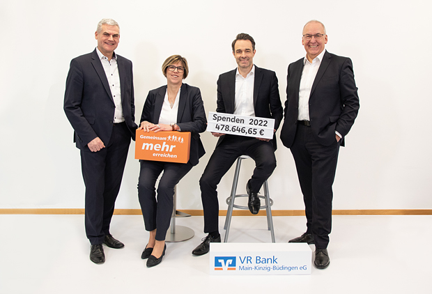 VR Bank Main-Kinzig-Büdingen spendet 478.646,65 € für gute Zwecke