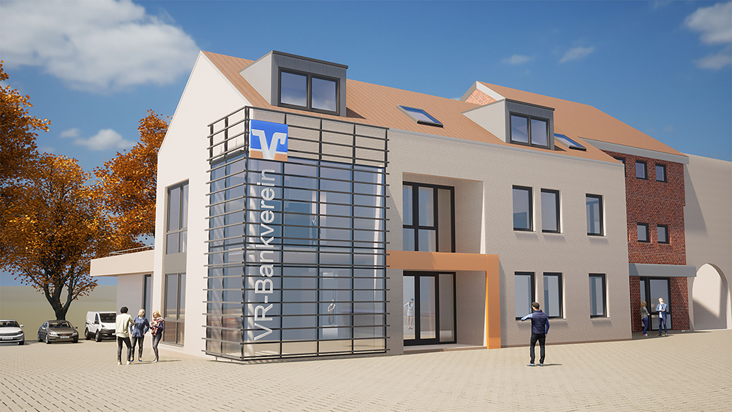 Der Umbau beinhaltet nicht nur die Renovierung der Innenräume, sondern auch eine nachhaltige Modernisierung des gesamten Gebäudes sowie den Übergang zu einem modernen Dienstleistungsstandort, der über das klassische Bankgeschäft hinausgeht.