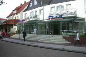 Bild der Volksbank Jever eG, Wangerooge mit Servicebox ‘‘Frida‘‘